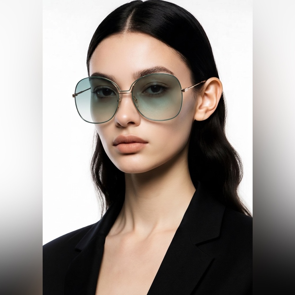 New Authentic Givenchy GV7144/S PEF/EZ Sunglasses – Green/Gold Gradient - Picture 4 of 15
